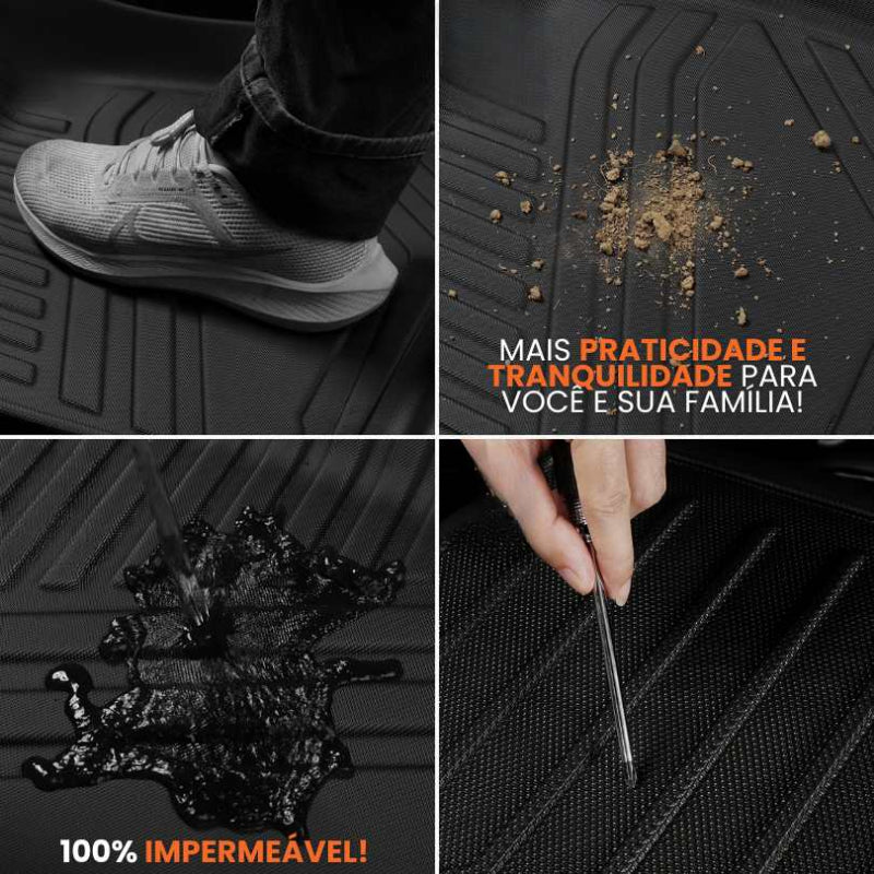 TAPETE BANDEJA 3D PREMIUM 5 PEÇAS INCLUSO PORTA MALAS